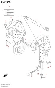 06002F-040001 (2020) 60hp E01 E40-Gen. Export 1 - Costa Rica (DF60A  DF60AQH  DF60ATH) DF60A drawing CLAMP BRACKET (DF40AQH)