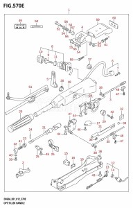 DF40A From 04003F-210001 (E01)  2012 drawing OPT:TILLER HANDLE (DF60A:E40)