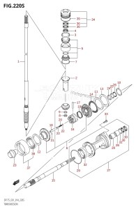 DF175TG From 17502F-410001 (E01 E40)  2014 drawing TRANSMISSION (DF175ZG:E40)