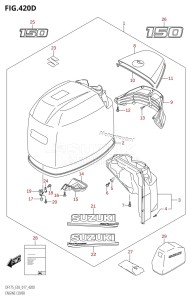 DF150Z From 15002Z-710001 (E03)  2017 drawing ENGINE COVER (DF150Z:E03)