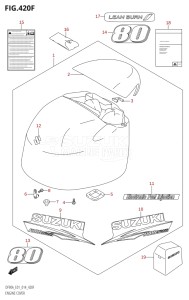 08002F-410001 (2014) 80hp E01 E40-Gen. Export 1 - Costa Rica (DF80A) DF80A drawing ENGINE COVER (DF80A:E40)