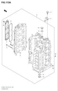 11503F-410001 (2014) 115hp E01 E40-Gen. Export 1 - Costa Rica (DF115AT) DF115A drawing CYLINDER BLOCK