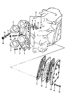 DT50 From 05001k-301001 till 301360 ()  1984 drawing INLET CASE /​ EXHAUST COVER