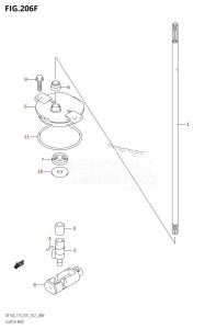 DF175Z From 17502Z-210001 (E01 E40)  2012 drawing CLUTCH ROD (DF175T:E40)