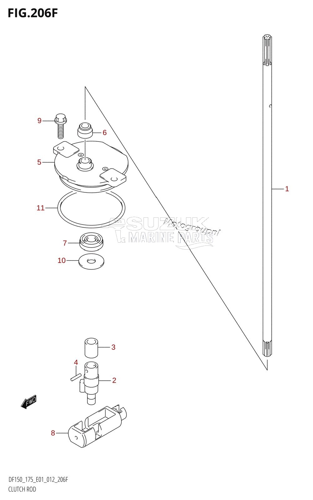 CLUTCH ROD (DF175T:E40)