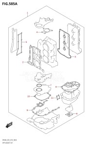 06003F-810001 (2018) 60hp E03-USA (DF60AVT) DF60A drawing OPT:GASKET SET