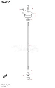 07003F-510001 (2005) 70hp E01 E40-Gen. Export 1 - Costa Rica (DF70A  DF70ATH) DF70A drawing CLUTCH ROD