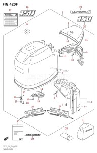 DF175T From 17502F-410001 (E03)  2014 drawing ENGINE COVER (DF150Z:E03)