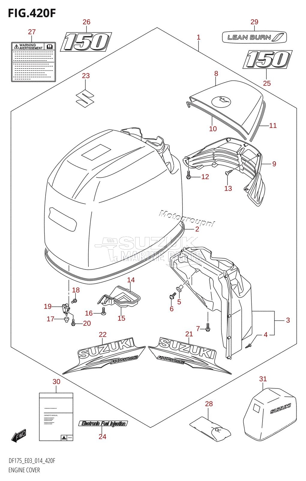 ENGINE COVER (DF150Z:E03)