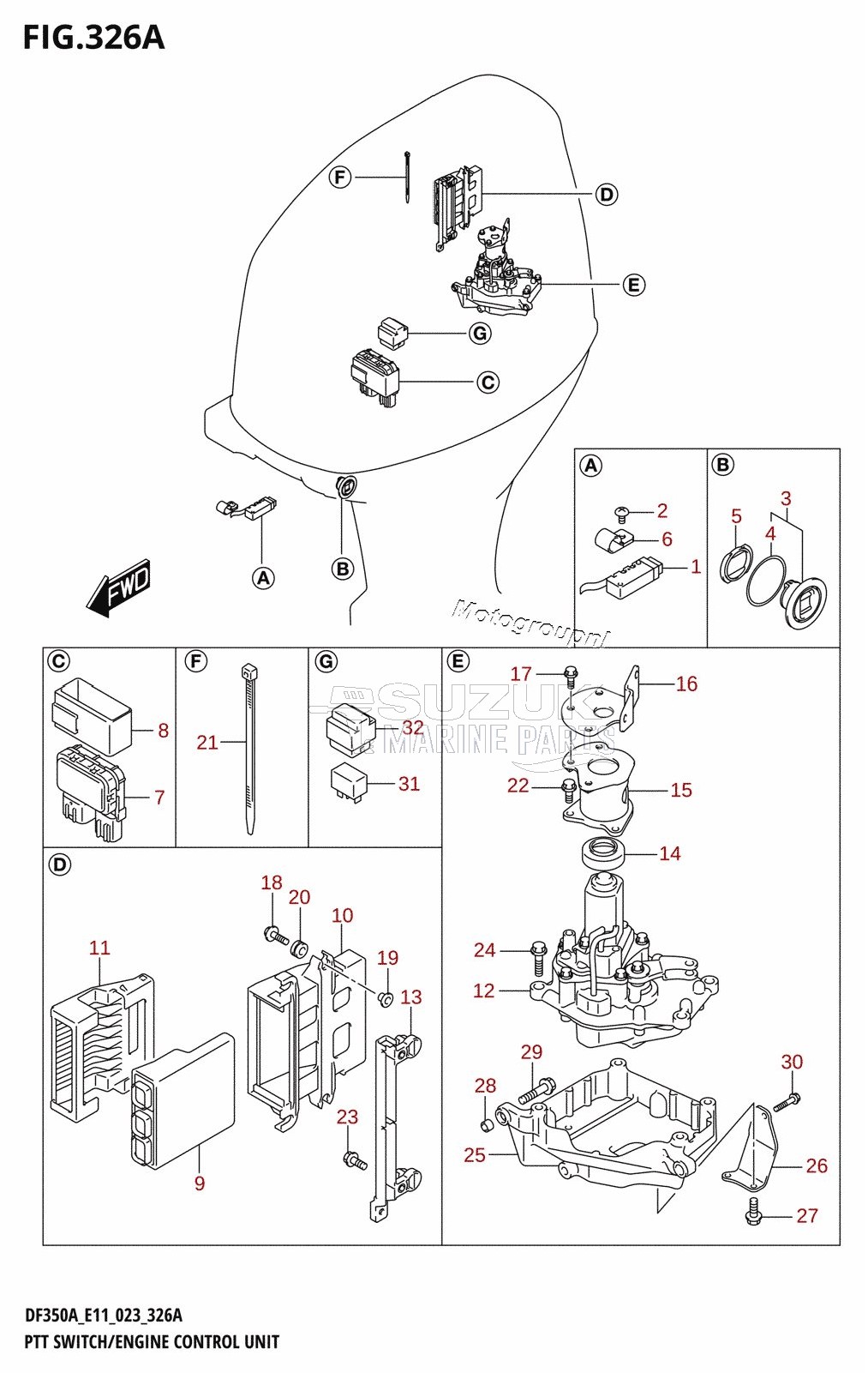 PTT SWITCH /​ ENGINE CONTROL UNIT