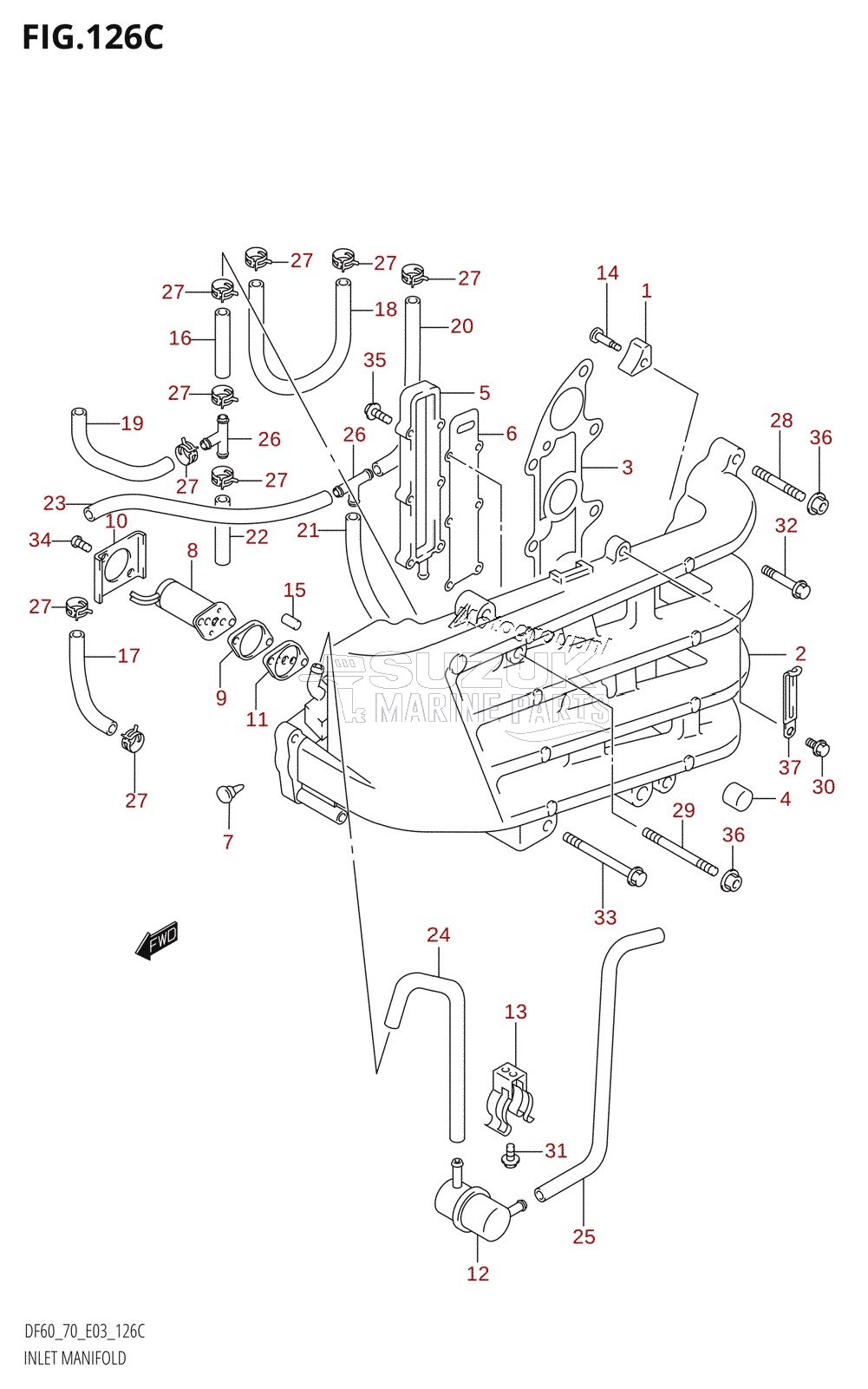 INLET MANIFOLD ((DF70T,DF70TH):(X,Y))