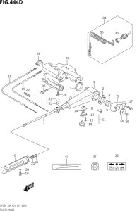 02504F-510001 (2005) 25hp P01-Gen. Export 1 (DF25A  DF25AR  DF25AT  DF25ATH  DT25K) DF25A drawing TILLER HANDLE (DF30ATH:P01)