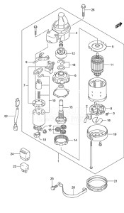 Outboard DF 225 drawing Starting Motor