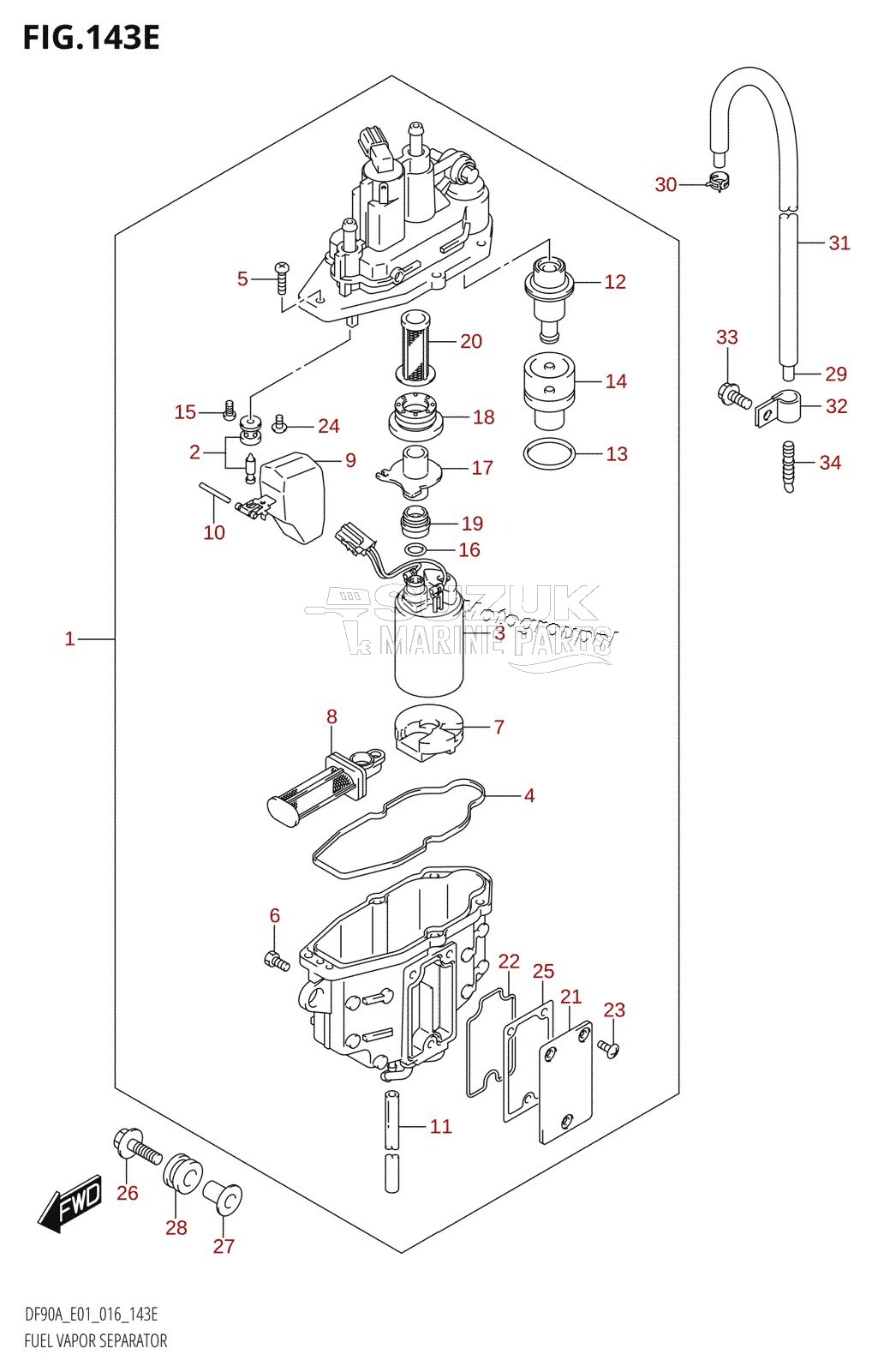 FUEL VAPOR SEPARATOR (DF80A:E01)