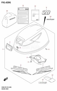 DF15A From 01504F-510001 (P01)  2015 drawing ENGINE COVER (DF20A:P01)