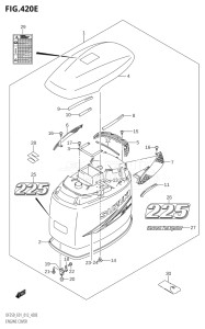 25003Z-210001 (2012) 250hp E01 E40-Gen. Export 1 - Costa Rica (DF250Z) DF250Z drawing ENGINE COVER (DF225T:E01)