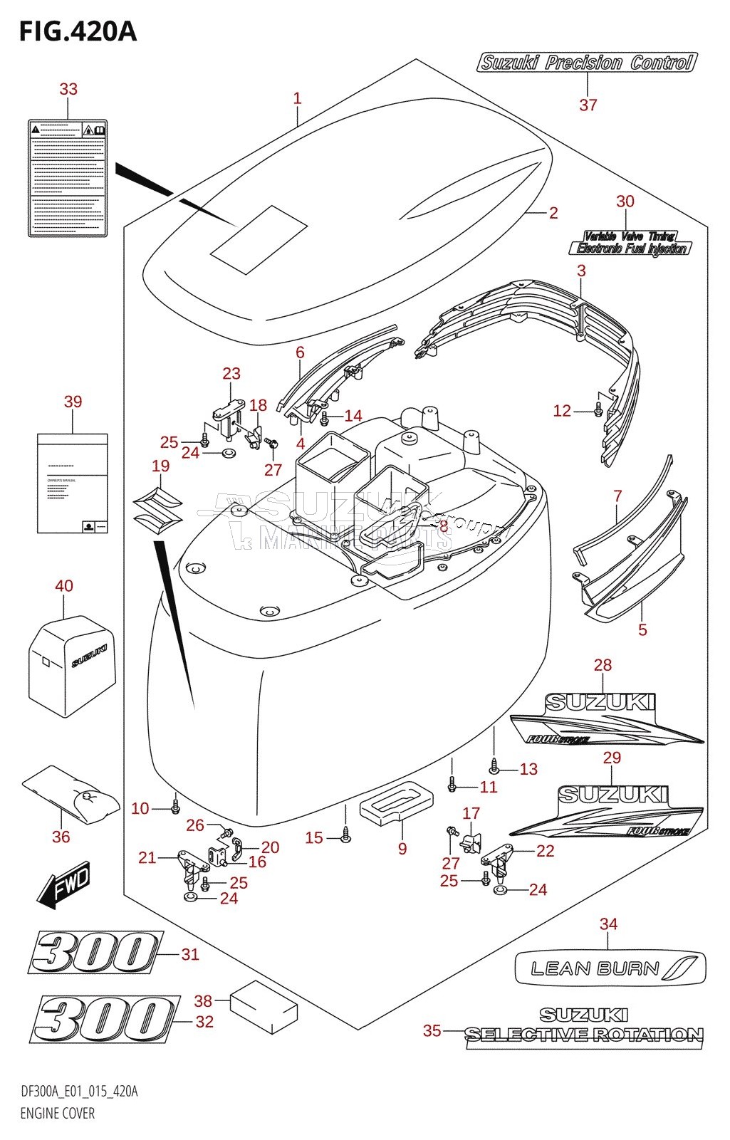 ENGINE COVER (DF300A:E01)