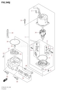 DF100A From 10003F-510001 (E01)  2015 drawing PTT MOTOR (DF140AZ:E40)