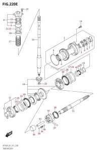 DF100A From 10003F-510001 (E01)  2015 drawing TRANSMISSION (DF115AZ:E40)