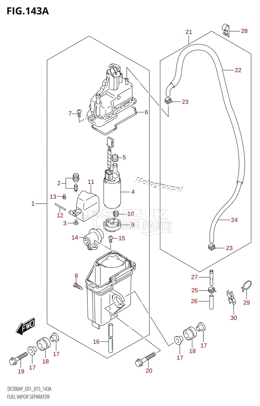 FUEL VAPOR SEPARATOR (DF200AP:E01)