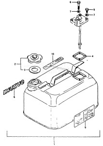 DT5W From 0501-150001 ()  1988 drawing FUEL TANK 2:DT8 (E09, E13, E40)