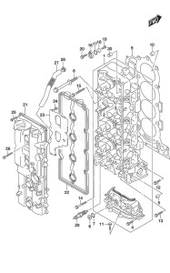 DF 200A drawing Cylinder Head