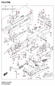 DF100C From 10005F-440001 (E01)  2024 drawing OPT:TILLER HANDLE (DF115BT,DF115BZ,DF100C)