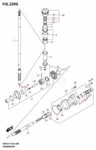 DF200Z From 20002Z-240001 (E01 E40)  2022 drawing TRANSMISSION (DF250ST)