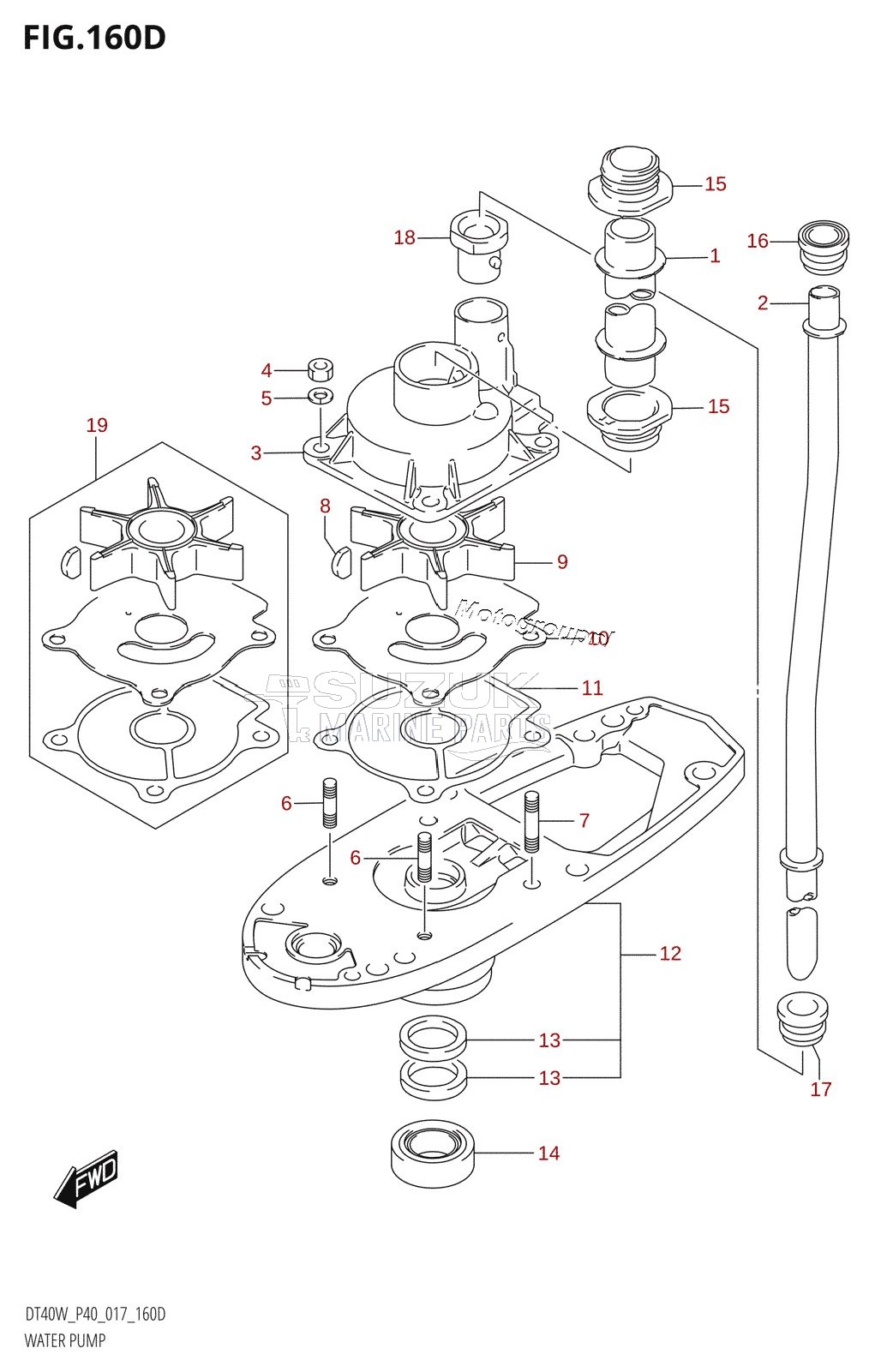 WATER PUMP (DT40WR:P90)