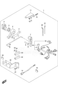 DF 9.9A drawing Remote Control Parts