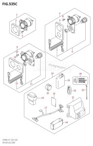 DF150AZ From 15003Z-340001 (E40)  2023 drawing OPT:KEY LESS START (023)