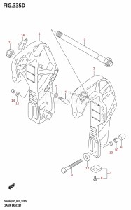 DF60A From 06002F-310001 (E01 E40)  2013 drawing CLAMP BRACKET (DF40ATH:E01)