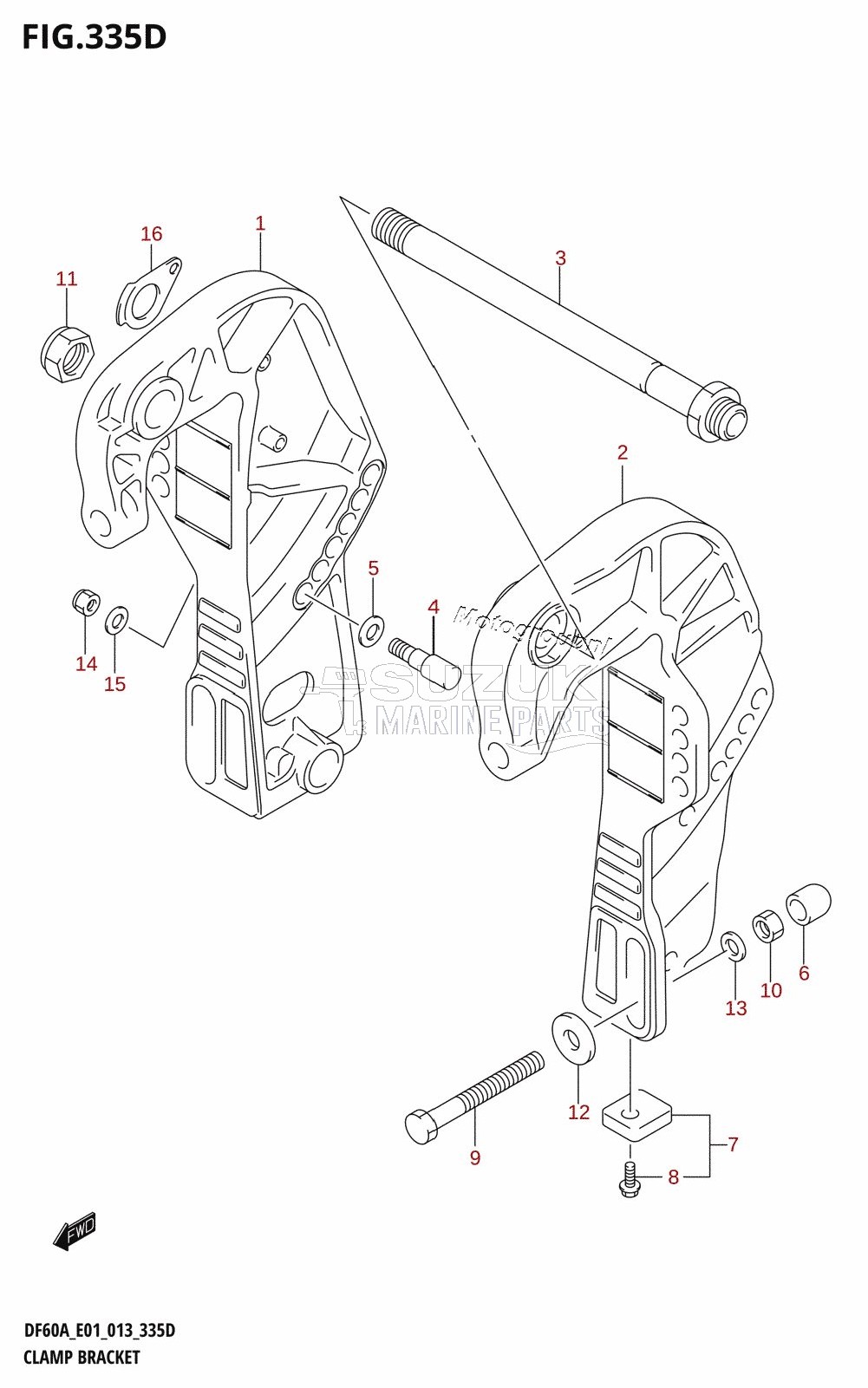 CLAMP BRACKET (DF40ATH:E01)