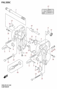 DF15A From 01504F-510001 (P03)  2015 drawing CLAMP BRACKET (DF9.9BT:P03)