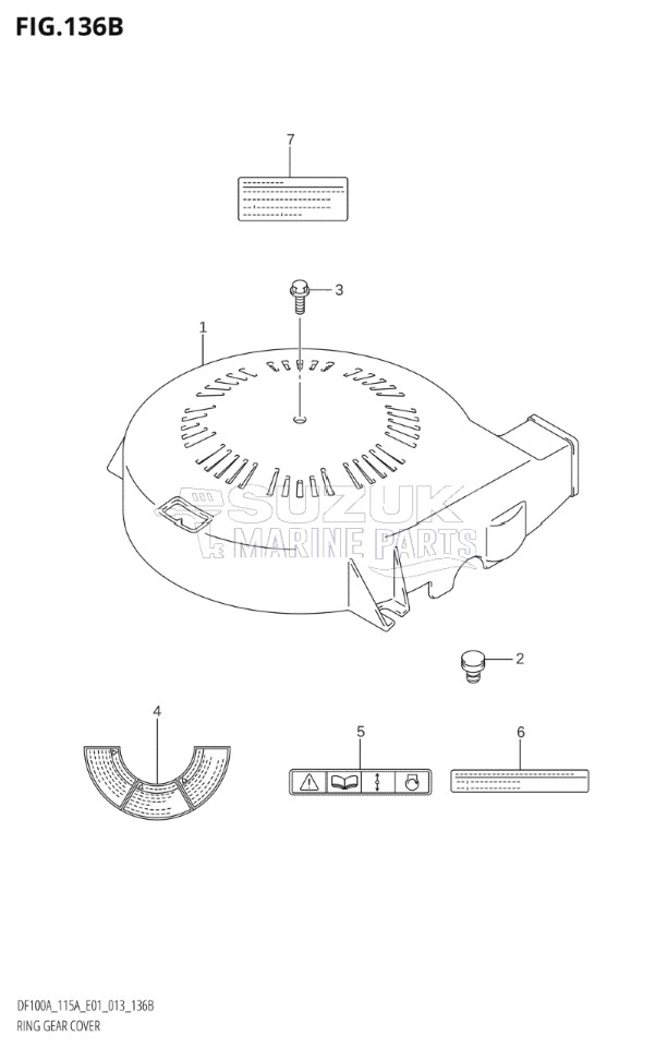 RING GEAR COVER (DF100AT:E40)