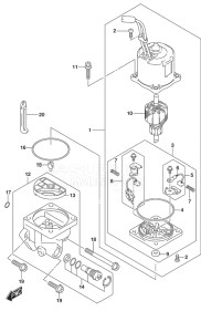 Outboard DF 115A drawing PTT Motor (Type: AS)