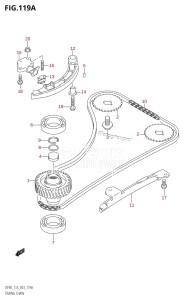 DF115T From 11501F-680001 (E03)  2006 drawing TIMING CHAIN