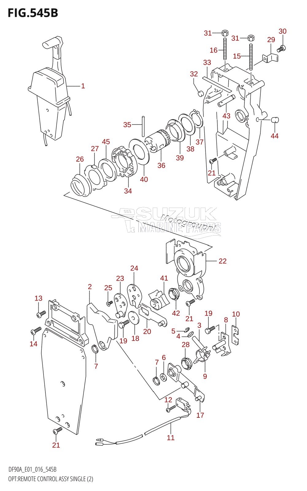 OPT:REMOTE CONTROL ASSY SINGLE (2) (DF70A:E40)