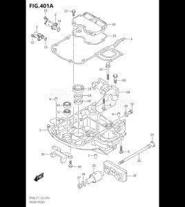 10004F-340001 (2023) 100hp E01 E40-Gen. Export 1 - Costa Rica (DF100BT) DF100B drawing ENGINE HOLDER