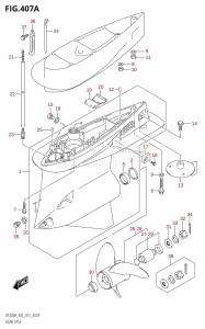 DF300A From 30002P-510001 (E01 E40)  2015 drawing GEAR CASE