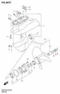 DF20A From 02002F-610001 (P03)  2016 drawing GEAR CASE (DF20AR:P03)