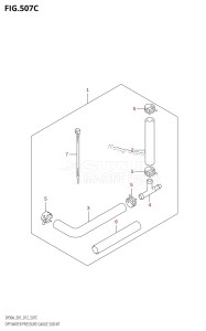 DF80A From 08002F-210001 (E01 E40)  2012 drawing OPT:WATER PRESSURE GAUGE SUB KIT (DF70ATH:E01)