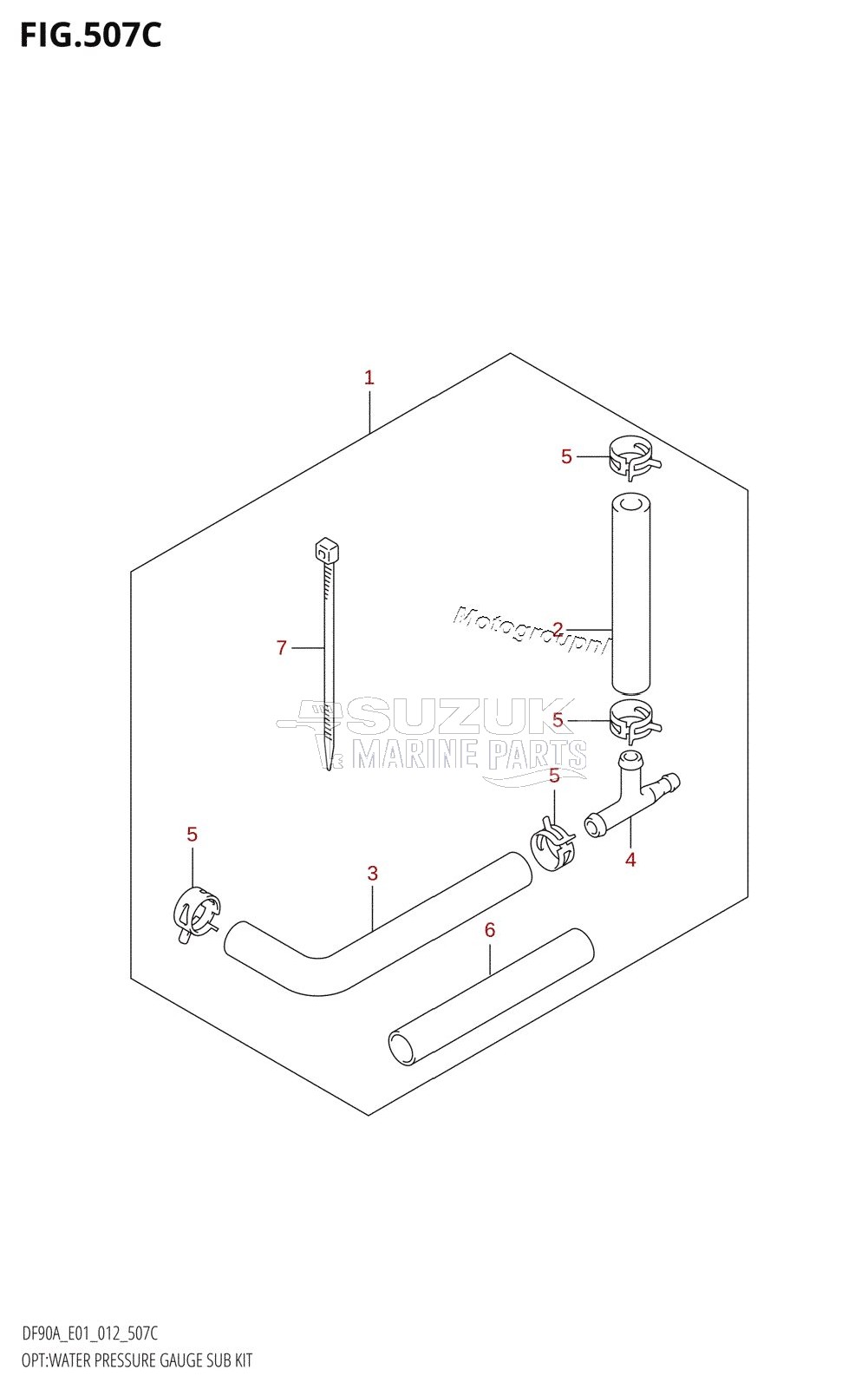 OPT:WATER PRESSURE GAUGE SUB KIT (DF70ATH:E01)