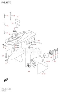 DF90A From 09003F-510001 (E01 E40)  2015 drawing GEAR CASE (DF70ATH:E40)