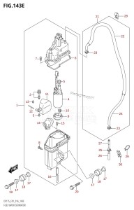 DF175ZG From 17502Z-610001 (E01 E40)  2016 drawing FUEL VAPOR SEPARATOR (DF150Z:E01)