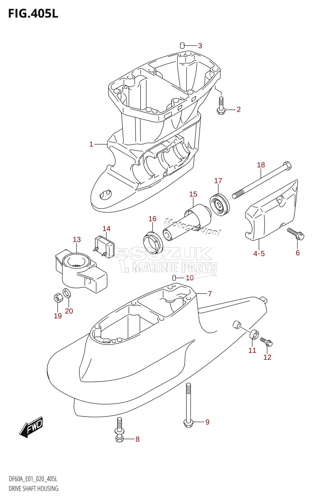 DRIVE SHAFT HOUSING (DF40ASVT:E34)