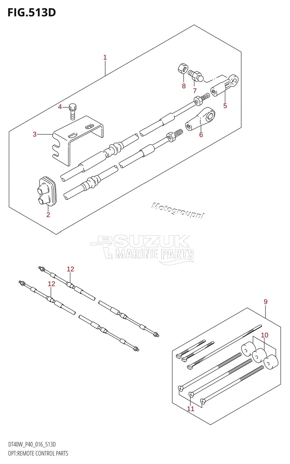 OPT:REMOTE CONTROL PARTS (DT40WR:P90)