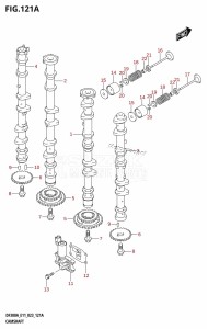 DF300A From 30002P-340001 (E11 E40)  2023 drawing CAMSHAFT (DF300A:(020,021))