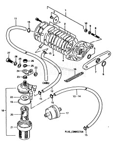 DT25 From 02502-001001 ()  1988 drawing FUEL PUMP