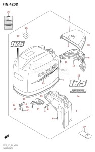 DF150Z From 15002Z-110001 (E01)  2011 drawing ENGINE COVER ((DF175T,DF175Z):(K10,011))